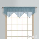 United Curtain Monte Carlo Sheer Ascot Valance  40 by 22-Inch  Slate Blue by United Curtain - B017RRFGLQ